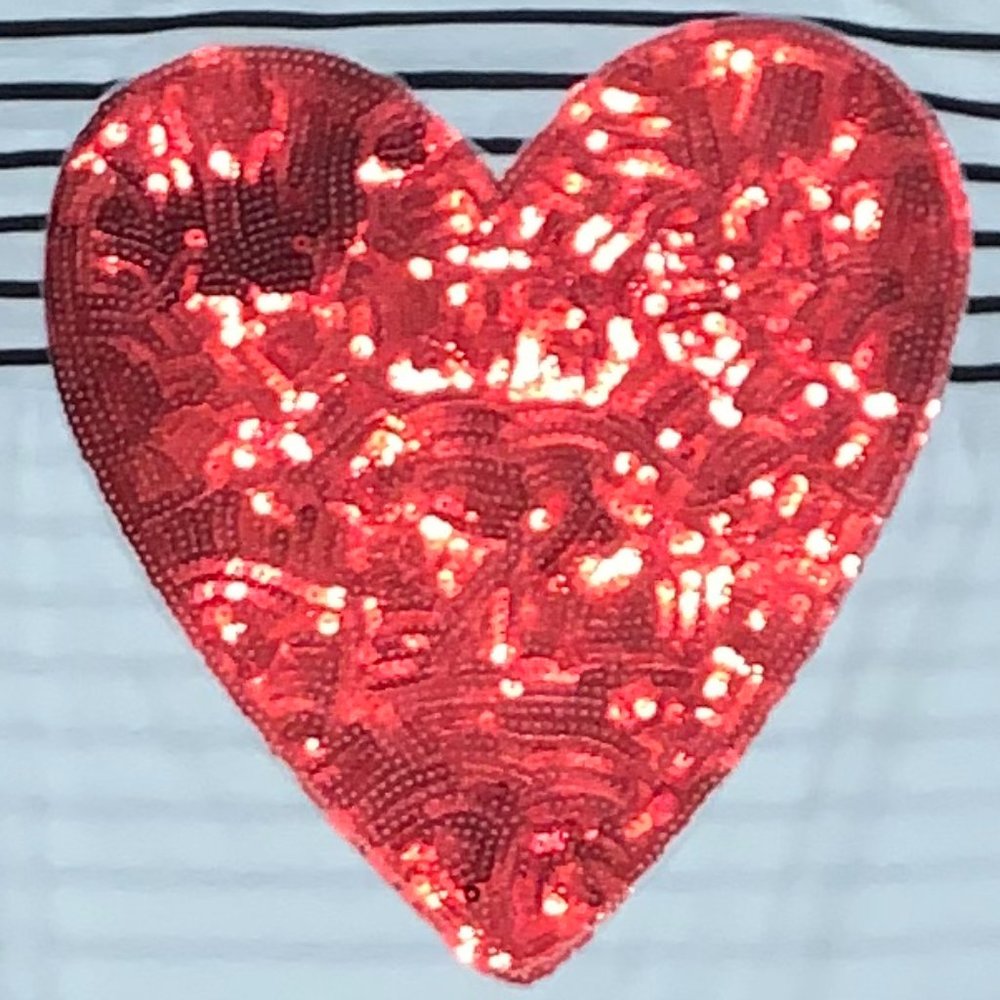 Valentine Day Sequin embellished Heart Shirt - Picture 6 of 7